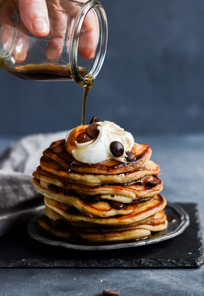 chocolate chip pandekager opskrift