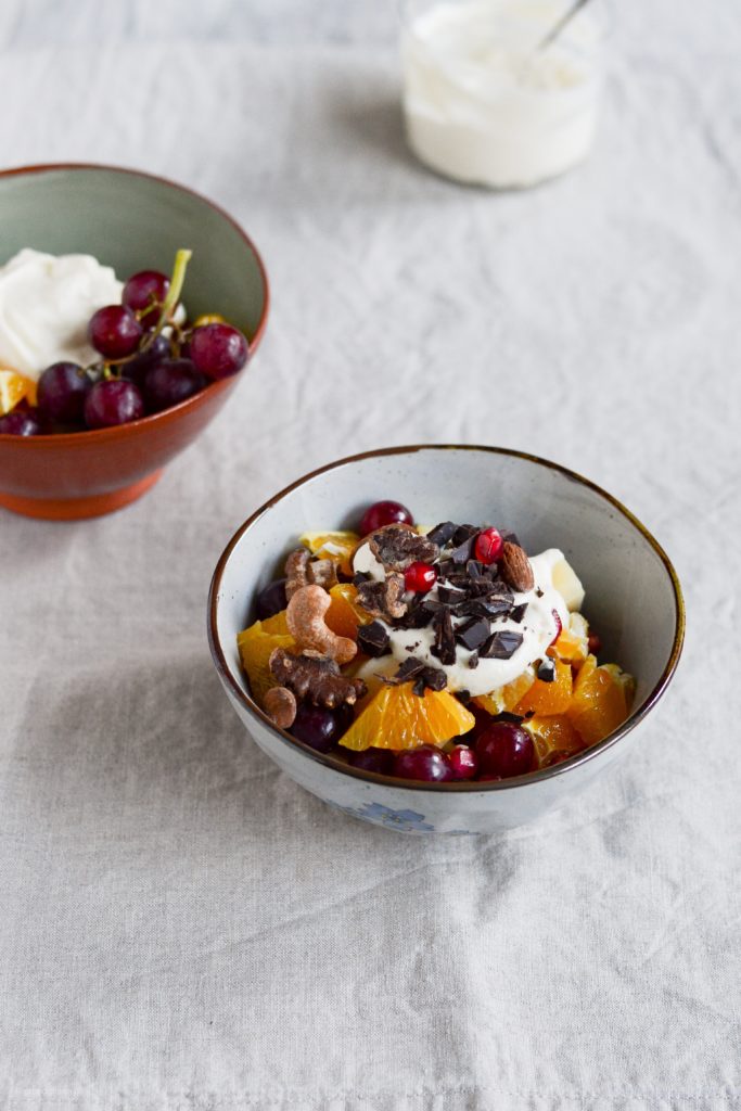 råcreme til frugtsalat