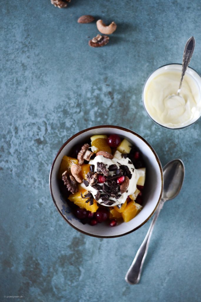 råcreme til frugtsalat